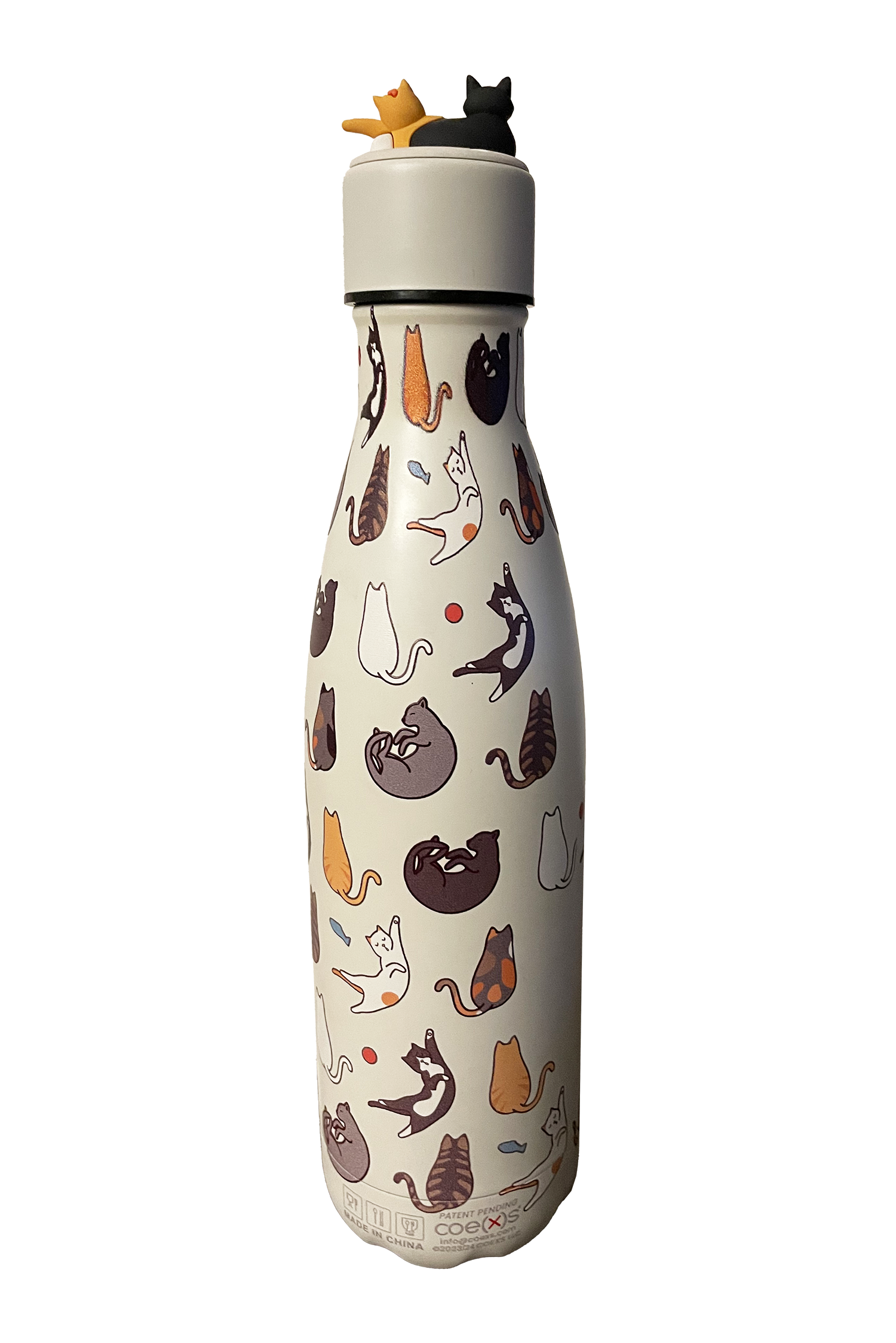 cat bottle full back view